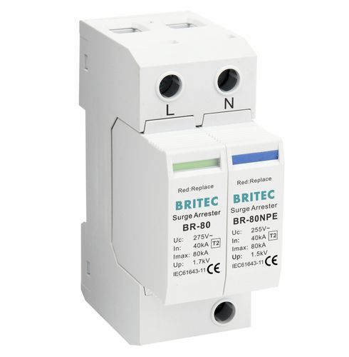 Коробка разрядника тип 2 - BR-80 1+1 series - Britec Electric Co., Ltd - класс II / для электроустановки / телесигнализации