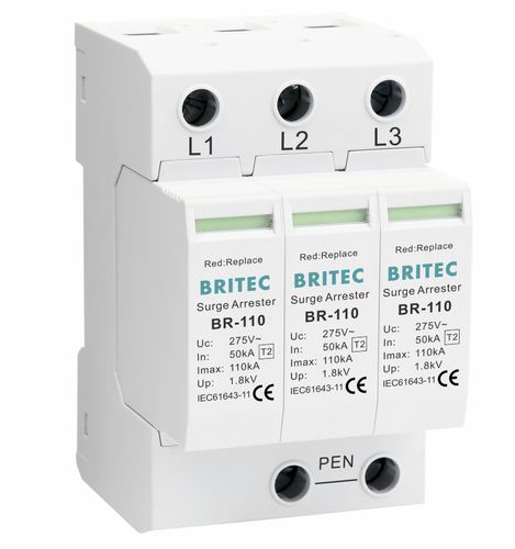 Коробка разрядника тип 2 - BR-110 3P series - Britec Electric Co., Ltd - класс II / для электроустановки / телесигнализации