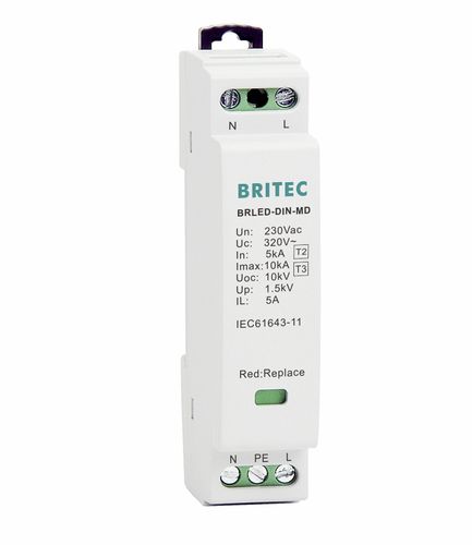 Молниеотвод тип 2 - BRLED-DIN-MD - Britec Electric Co., Ltd - тип 3 / класс II / класс III