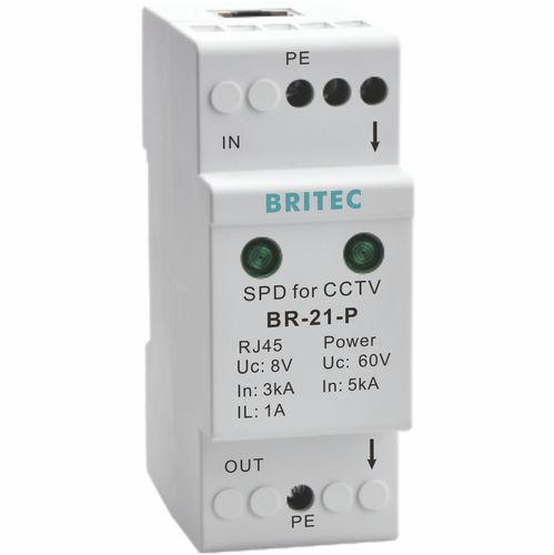 Коробка разрядника для передачи сигнала - BR-CCTV-21P series - Britec Electric Co., Ltd - для ЛВС / для электроустановки / для линии передачи данных и телекоммуникации