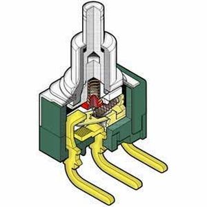 Пусковая кнопка на пружине - MB2400 series - NKK Switches - из нержавеющей стали / PCB / с отключением