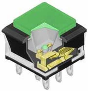 Пусковая кнопка на пружине - UB series - NKK Switches - плоская / моментальное срабатывание / электромеханическая