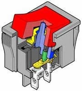 Клавишный переключатель - JW series - NKK Switches - однополюсный / IP67 / электромеханический