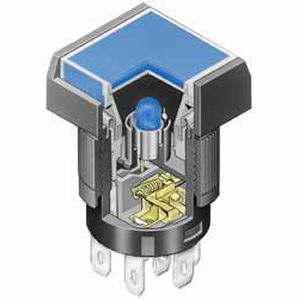 Пусковая кнопка IP65 - YB series - NKK Switches - из термопластика / световая (светодиод) / с отключением