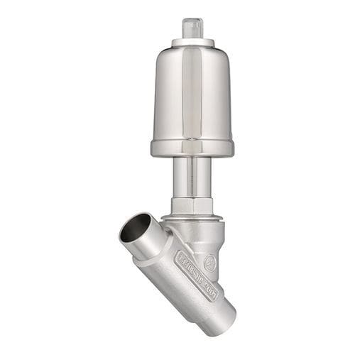 Клапан с наклонным седлом - 7015 - Schubert & Salzer Control Systems GmbH - с вентилем / с ручным управлением / пневматический