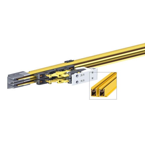 Токоподводящий рельс для логистики - MultiLine 0835 Series - Conductix-Wampfler - из PE / 2 полюса / компактный