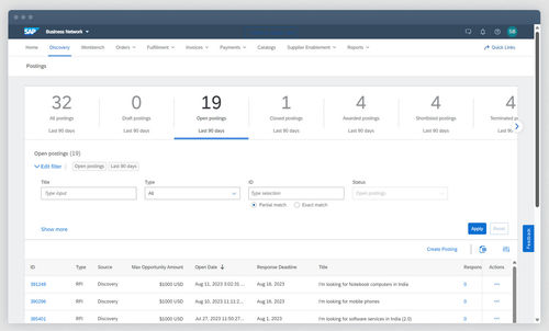 Программное обеспечение для интерфейса - Business Network Discovery - SAP - качества / для системы снабжения / для сети