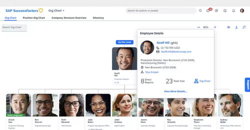 Программное обеспечение для управления расписанием - SuccessFactors Employee Central - SAP - для учета рабочего времени, отпусков и отгулов / для автоматизации процесса / для планирования