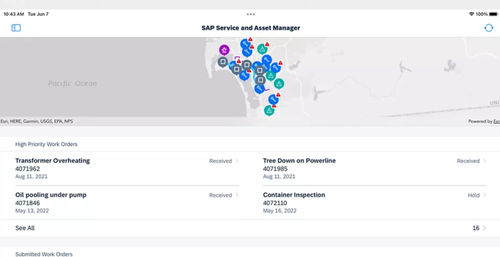 Программное обеспечение для управления - Service and Asset Manager - SAP - для управления активами / Android / iOS