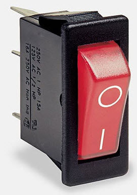 Клавишный переключатель - max. 16 A, 250 V | 5500 - Arcolectric - однополюсный / брызгозащищенный / электромеханический