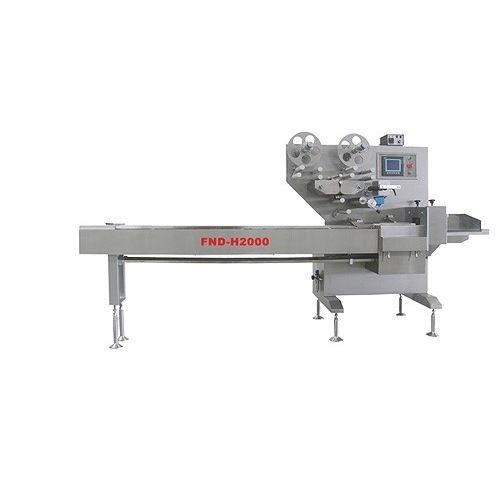 Упаковочная машина контролируемая PLC - FND-H2000 - Taizhou Funengda Industry Co., Ltd. - с сервоприводом / горизонтальная / подушечного типа