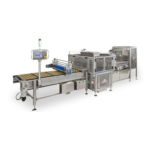 Линия для производства печенья кукис с резаком - COMBY PLUS 800 - Minipan S.r.l. Food Processing Machines - с экструдером / контролируемая PLC / с несколькими головками
