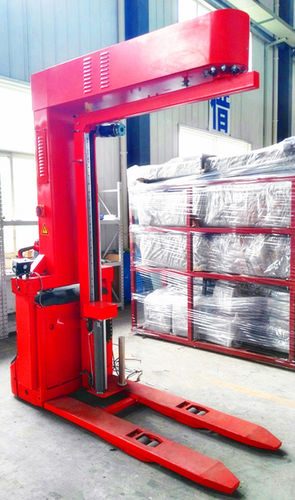 Паллетообмотчик для вилочного погрузчика - FM15 - SHANDONG  SINOLION  MACHINERY  CORP  LTD - с поворотным кронштейном / автоматический / транспортный