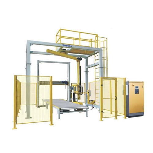 Паллетообмотчик с поворотным кронштейном - R1800FZ-PL+FM1800 - SHANDONG  SINOLION  MACHINERY  CORP  LTD - полуавтоматический / с механической тормозной системой / для паллет