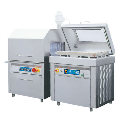 Вакуумная упаковочная машина - S 501 B + ST 170 - KOMET Maschinenfabrik GmbH - с тоннелем для усадки / кольцевая