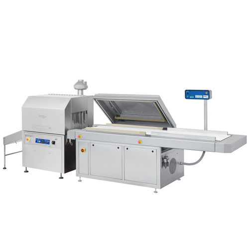 Автоматическая упаковочная машина - S 910 B + ST 170 - KOMET Maschinenfabrik GmbH - вакуумная / с тоннелем для усадки / кольцевая