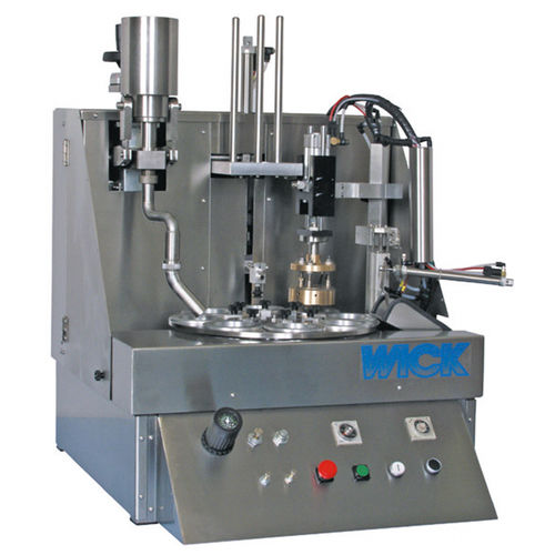 Полуавтоматическая наполнительная/закупорочная машина - MINICAN 200 - WICK-Machinery GmbH - для стаканов / ротационная