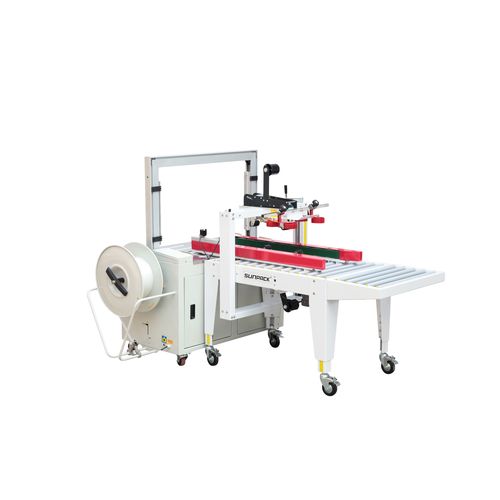 Машина для запечатывания коробок клейкая лента - XT-553RLL + XT101F - DONGGUAN XUTIAN MACHINE CO.LTD. - автоматическая