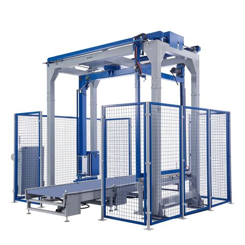 Паллетообмотчик с поворотным кронштейном - XT-RWM-01 - DONGGUAN XUTIAN MACHINE CO.LTD. - полностью автоматический / со стрейч-пленкой / с сенсорным экраном