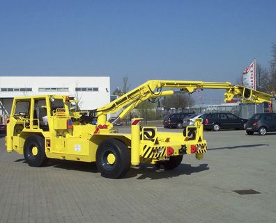 Грузовой автомобиль подъемный кран - TAURUS III - Nordmeyer SMAG Mining & Drilling Technologies GmbH - двухосный / для подземных работ