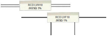 Резистор с тонким слоем - LVF / LVH series - RCD Components - низкого напряжения / с керамической коробкой / для измерения тока