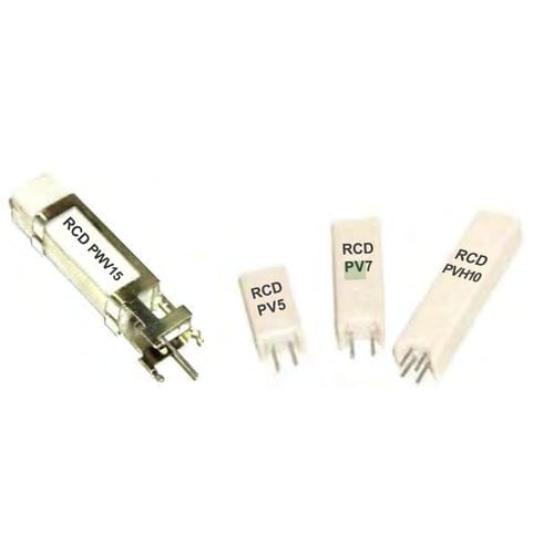 Резистор в катушке - PV / PVH / PWV series   - RCD Components - низкого напряжения / с осевыми выводами