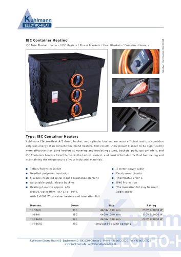 IBC Container Heating