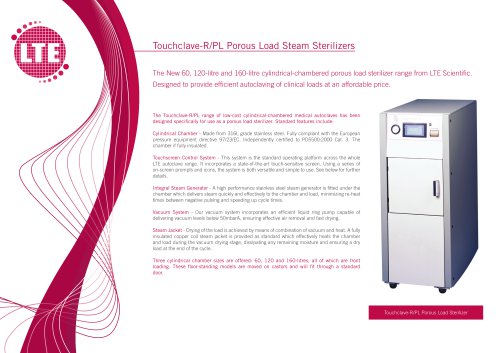 Touchclave R/PL Autoclave