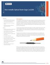 Non-metallic FBG optical strain gage, os3200