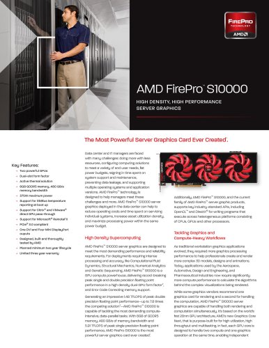 AMD FirePro  S10000 Server Graphics