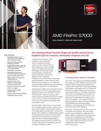 AMD FirePro S7000 Server Graphics