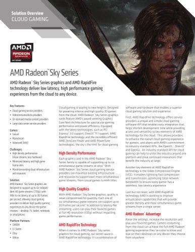 AMD Radeon? Sky Series solution overview