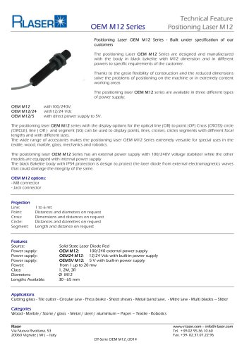 Positioning Laser OEM M12 Series