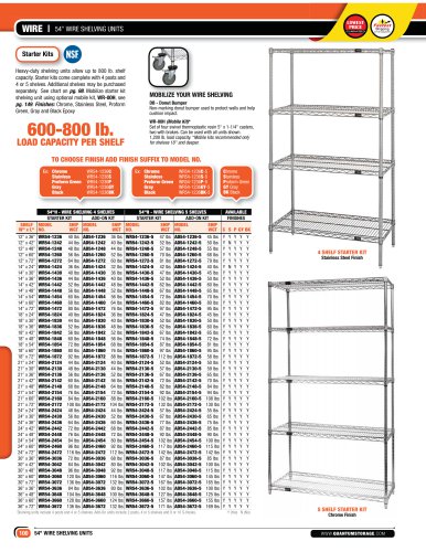 WIRE | 54" WIRE SHELVING UNITS