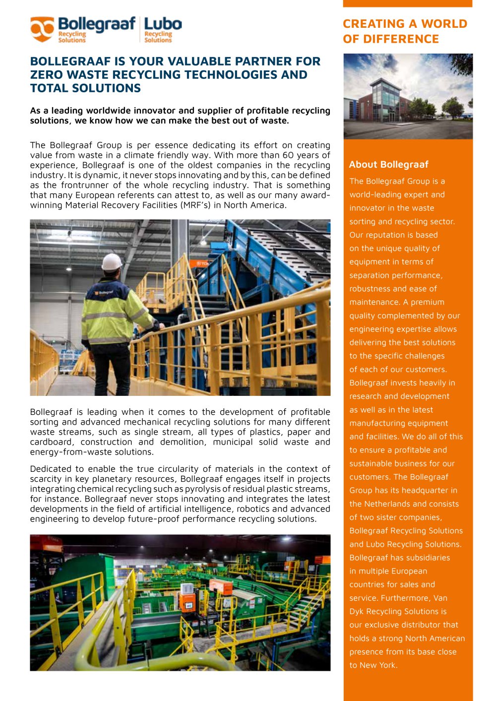 corporate brochure  - Bollegraaf Recycling Solutions