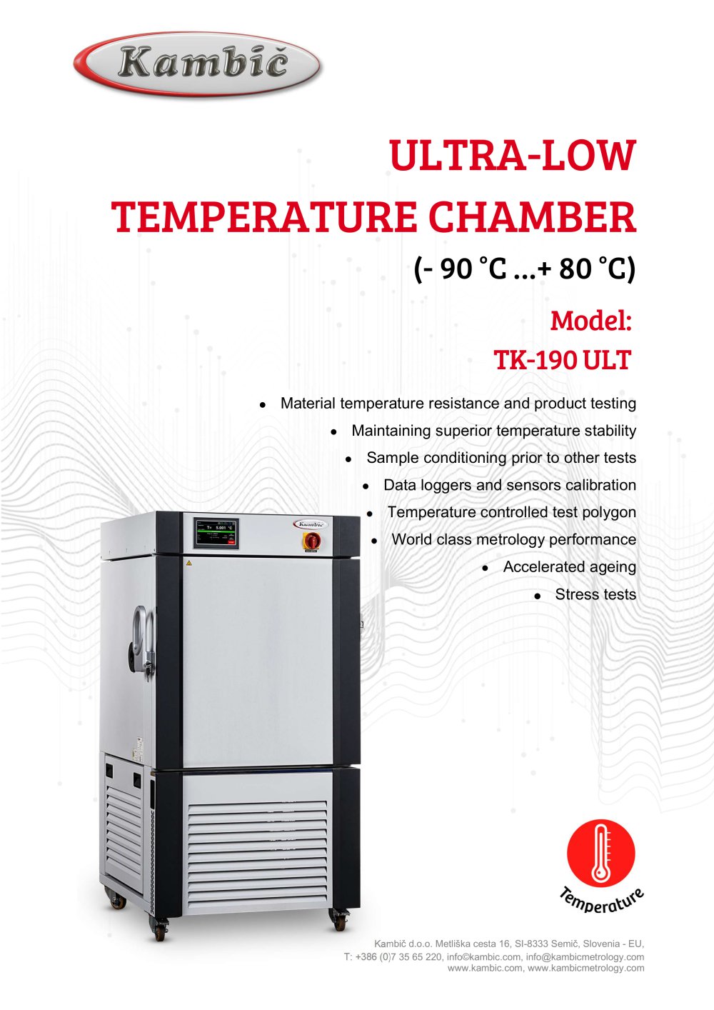 ULTRA-LOW TEMPERATURE CHAMBER (- 90 &deg;C &hellip;+ 80 &deg;C) - Kambic d.o.o.