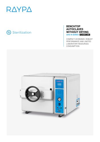 BENCHTOP AUTOCLAVES WITHOUT DRYING - AHS-N SERIES