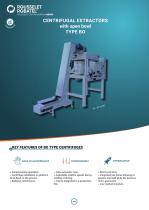 Centrifugal extractors with open bowl type BO