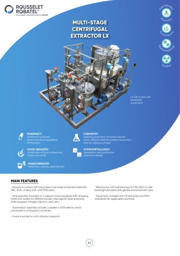 MULTI-STAGE CENTRIFUGAL EXTRACTOR LX