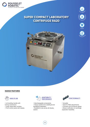 SUPER COMPACT LABORATORY CENTRIFUGE RA20