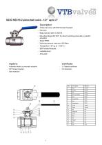 S22D SS316 2-piece ball valve