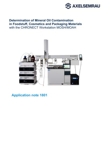 Determination of Mineral Oil Contamination in Foodstuff, Cosmetics and Packaging Materials with the CHRONECT Workstation MOSH/MOAH