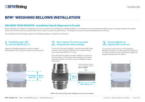 BFM&reg; WEIGHING BELLOWS INSTALLATION