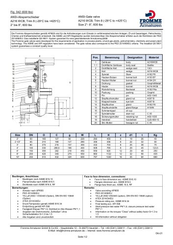 ANSI-Gate valve