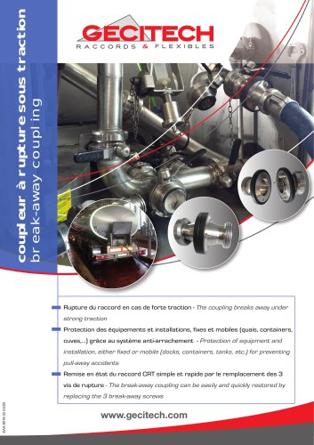 coupleur à rupture sous traction break-away coupling