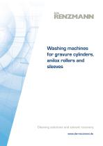 Washing machines for anilox rollers,  sleeves and gravure cylinders