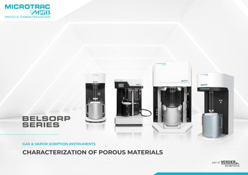 Characterization of Porous Materials -BELSORP SERIES