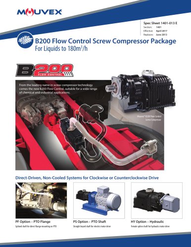 B200 Flow Control Screw Compressor Package