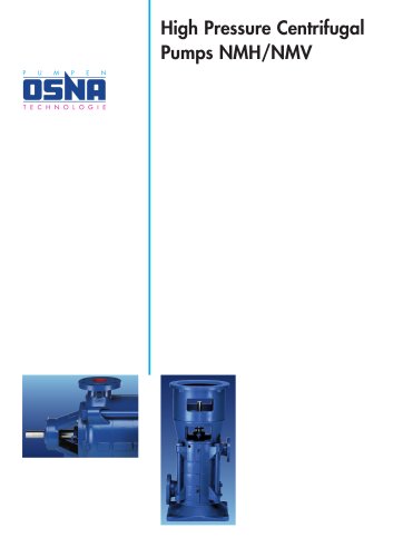 High-pressure centrifugal pumps NMH/NMV