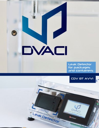 CDV BT AVVI Leak Tester for Packaging